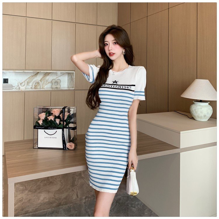 ĐẦM BODY LEN DIOR SỌC CAO CẤP